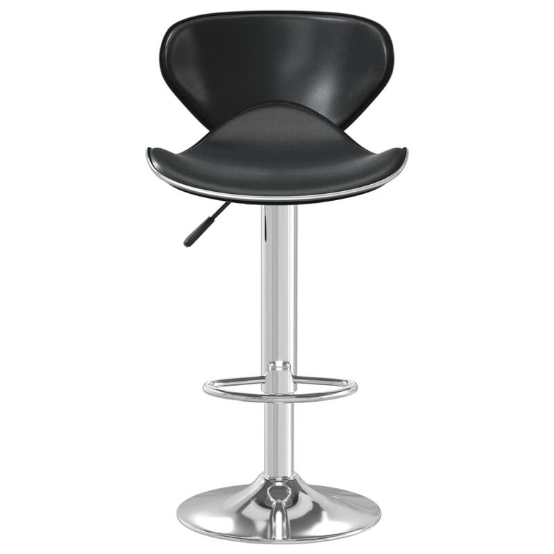 Modern Black Faux Leather Bar Stool with Backrest - Heavy-Duty & Particle Board, Square Footrest, Easy-Clean Counter Height Chair, Bar, Cafe - Assembly Required (No)