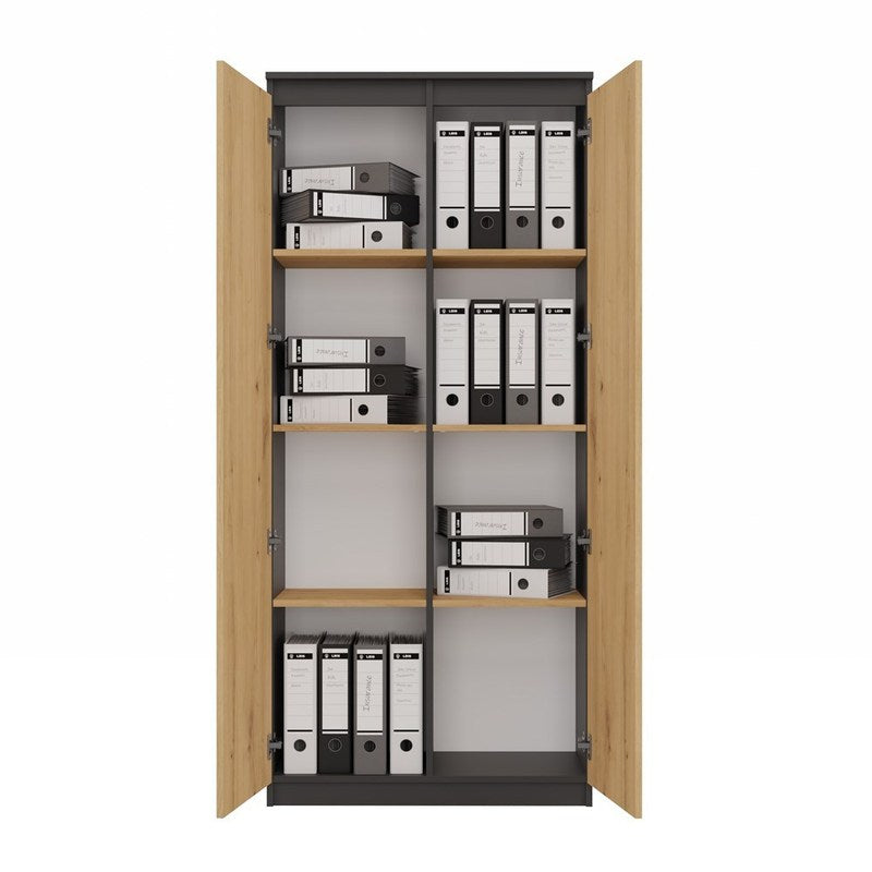 Wandplank – Boekenplank – Wandrek – Zwevende Plank – Opbergkast – 8 Ruime Schappen – Kras- en Vochtbestendig Laminaat