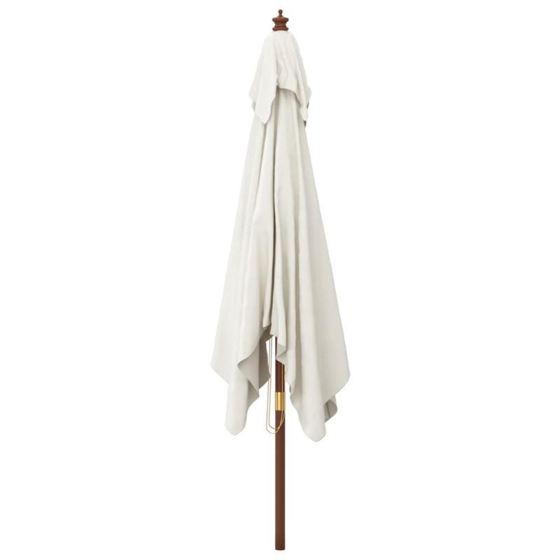 Parasol – Tuinparasol – Stokparasol – Zwembadparasol – Strandparasol – Houten Paal – Zandkleurig – 300x300x273 cm – UV-Bescherming – Waterafstotend