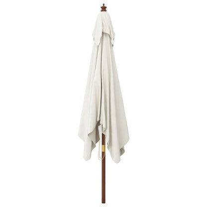 Parasol – Tuinparasol – Stokparasol – Zwembadparasol – Strandparasol – Houten Paal – Zandkleurig – 300x300x273 cm – UV-Bescherming – Waterafstotend