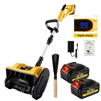Sneeuwschep – Sneeuwruimer – Sneeuwverwijderaar – Elektrische Schep – Draadloze Schep – 21V Lithium-Ion Accu – Verstelbaar Telescopisch Handvat – Inklapbaar Ontwerp