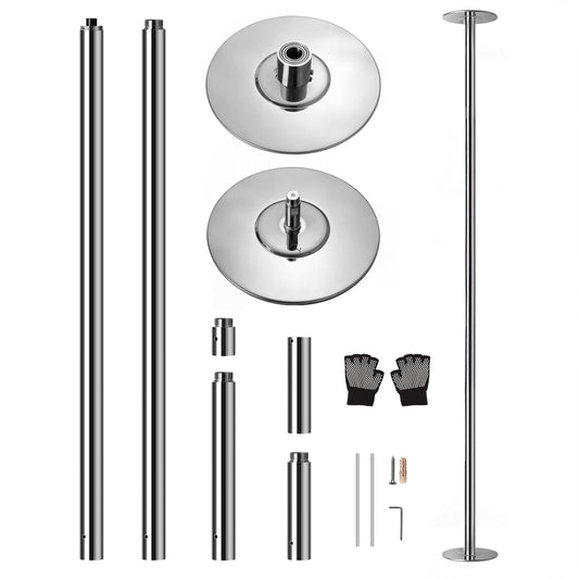 Paaldanspaal – Danspaal – Pole Dance Paal – Fitnesspaal – Spinpaal – Verstelbaar 2,03-2,74 m – Aluminiumlegering Met Roterende En Statische Functie