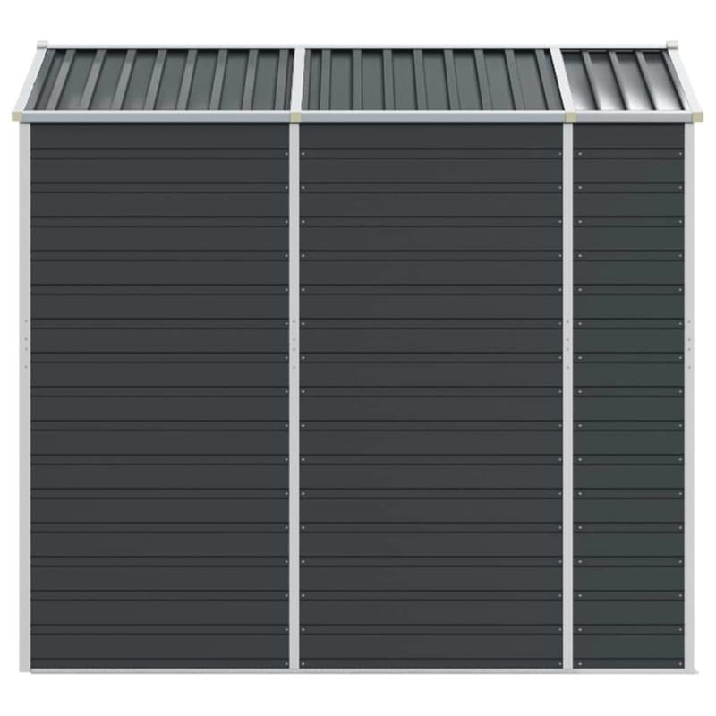 Large Heavy-Duty Metal Outdoor Storage Shed with Gabled Roof & Sloped Sides - Anthracite (Sier ) Temporary Removable Garden Organizer, 191x215x198cm, Durable Steel Construction for Backyard, Patio, or Garden Storage - Ideal f