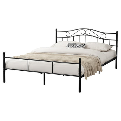 Metalen Bed – Stalen Bed – Kinderbed – Eenpersoonsbed – Tweepersoonsbed – Mat Wit – 140 x 200 cm – Stevig Metalen Frame – Inclusief Lattenbodem