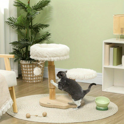 Krabpaal Klein Katten – Kattenboom – Kattenspeelhuis – Kattenmeubel – Krabmeubel – Compact Design – Natuurlijke Sisal Krabpaal