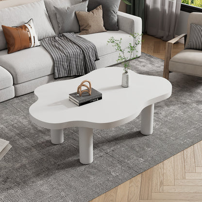 Salontafel Wolkvorm – Koffietafel – Bijzettafel – Woonkamertafel – Design Tafel – Wit – Duurzaam Kunststof – Eenvoudige Montage