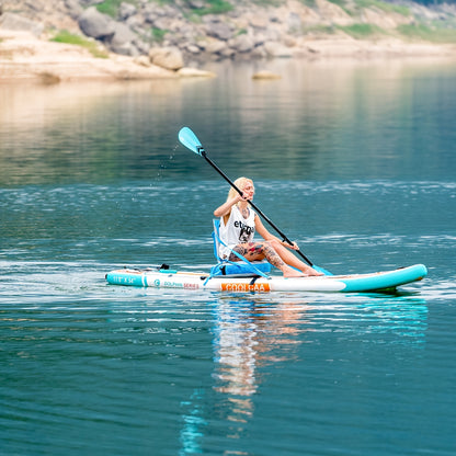 Stand Up Paddle Board – SUP Board – Inflatable Paddleboard – Surfboard – Watersportboard – Wood Grain Kleur – 360 cm Lang – Draagkracht 222 kg