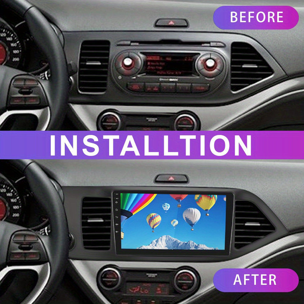 Android Autoradio – Auto Multimedia Speler – Inbouw Navigatie Systeem – Touchscreen Radio – Bluetooth Audio – 9 Inch HD IPS Scherm – Android 15.0 Met 2GB RAM en 64GB Opslag – Draadloze CarPlay & AHD Achteruitrijcamera