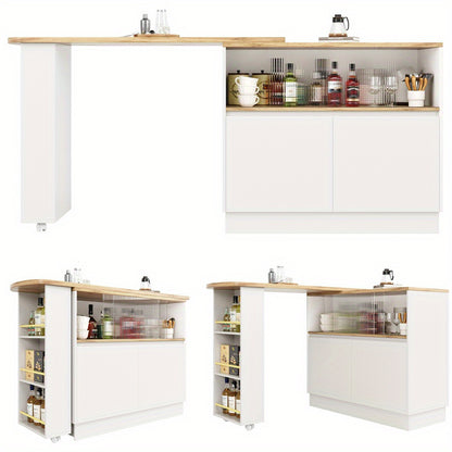 Barstoel – Barkruk – Barkruk – Barstoelkeuken – Barstoelen – Draaibaar 360° – Glasblad Met Planken – Metaal – 90x45x100 cm – Modern Minimalistisch Design