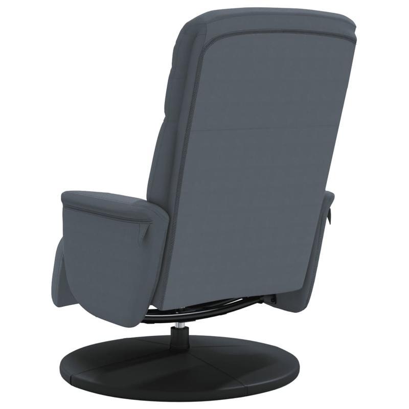 Fauteuil – Relaxfauteuil – Leunstoel – Accentstoel – Loungestoel – Donkergrijs – Massief Houten Frame – Handmatig Verstelbare Rugleuning
