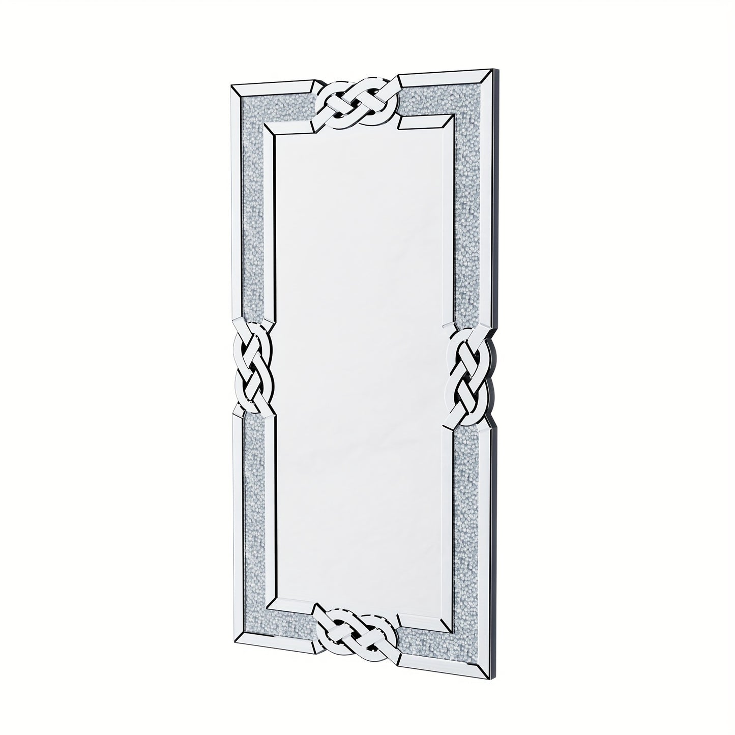 Wandspiegel – Muurspiegel – Decoratieve Spiegel – Luxe Spiegel – Rechthoekige Spiegel – 120x60 cm – Kristal Diamantinleg