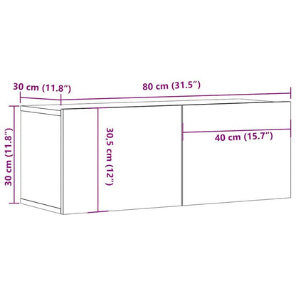 TV cabinets 2pcs. Black 80x30x30cm wood material,  Sleek Cabinet, Minimalist Design, Durable Material, Particle Board, Media Storage, Tv Stand