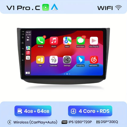 Car Stereo – Autoradio – Multimedia Systeem – Navigatie – Touchscreen – Android 14 OS – 9 Inch IPS Scherm – Wireless CarPlay & Android Auto