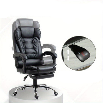 Ergonomische Bureaustoel – Verstelbare Werkstoel – Draaibare Bureaustoel – Kantoorstoel – Thuiswerkstoel – Memory Foam Kussen – Metalen Chroom Frame
