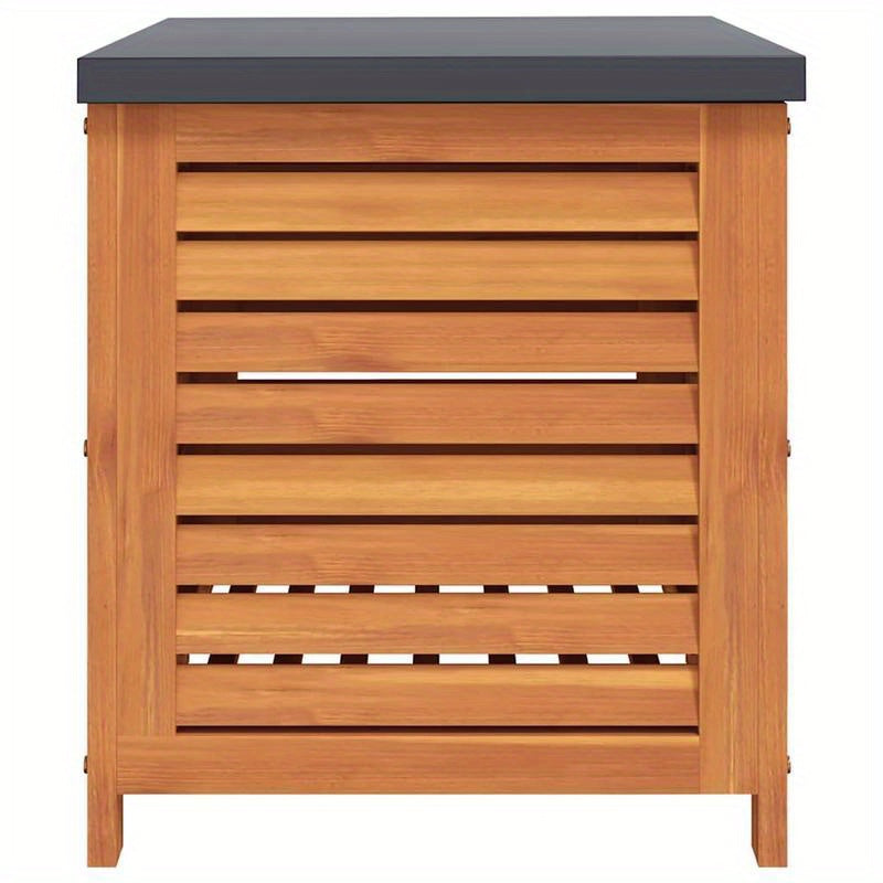 Gartenbox – Tuinkist – Opbergbox – Tuinkistje – Buitenbox – Massief Acaciahout – Weerbestendig & Duurzaam – 60 x 50 x 55 cm