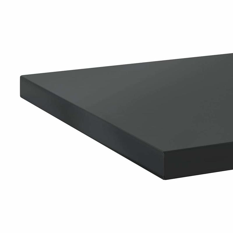 Wandplank – Wandrek – Boekenplank – Muurplank – Zwevende Plank – Roestvrij Staal – 100x30x3 cm – Zwarte Coating – Maximale Draagkracht 50 kg