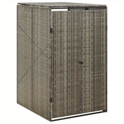 Afvalbak – Prullenbak – Vuilnisbak – Afvalcontainer – Afvalemmer – Groen – Polyrattan – Duurzaam & Lekvrij – 70x80x117 cm – Voor Thuis en Kantoor
