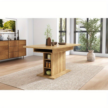Uitklaptafel – Verlengbare Tafel – Eettafel – Vouwtafel – Tuintafel – Ruimtebesparend – Met Opberglade – 110-130x70x75 cm – Met Stalen Onderstel