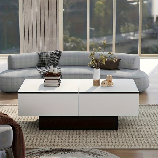 Bankstel – Zitbank – Sofa – Slaapbank – Loungeset – Modern Wit – Uitklapbare Tafel – Opbergruimte – Lichtgewicht Bamboe Kunststof