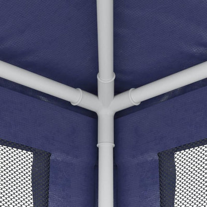 Party Tent with 6 Mesh Side Walls, Measuring 3X6 Meters, in Blue HDPE.