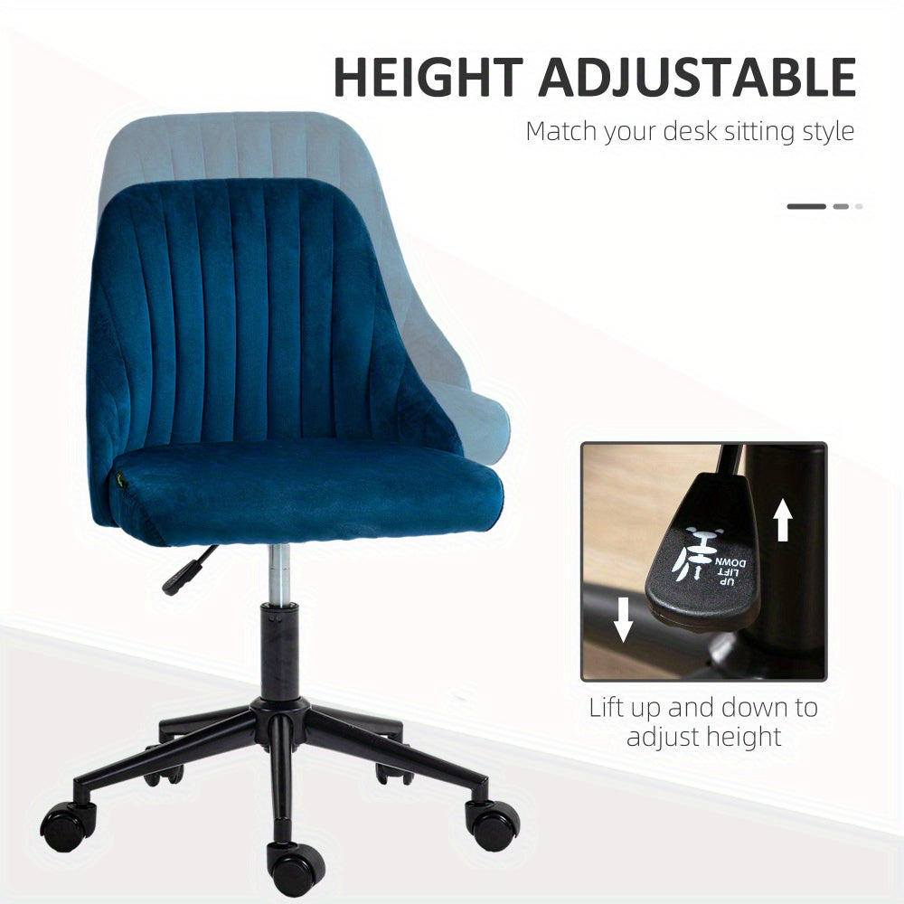 Bureaustoel – Draaistoel – Kantoorstoel – Werkstoel – Bureaustoelen voor Volwassenen – Ergonomisch Design – Hoogte Verstelbaar – Met Stevig Metalen Frame – Comfortabele Zitting