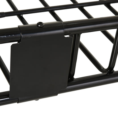 Dakkofferrek – Dakkofferdrager – Dakdrager – Bagagerek – Autodrager – Verstelbaar 109-162 cm – Max. 100 kg Staal Zwart
