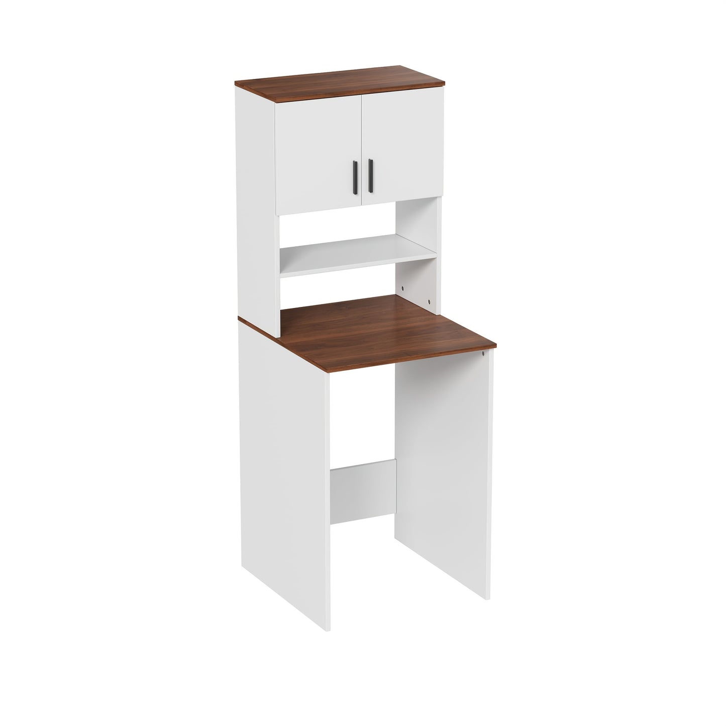 Opberkkastje – Badkamerkast – Keukenkast – Woonkamerkast – Wasmachinekast – Wit – Modern Design – Houtlook Afwerking – 65x170x60 cm – Eenvoudige Montage