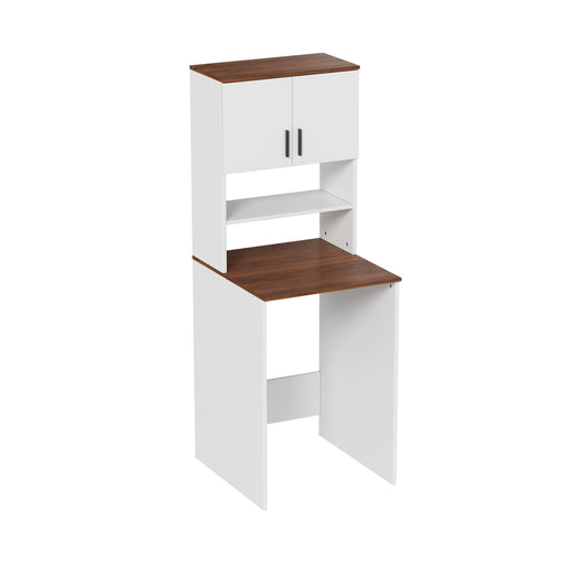 Opberkkastje – Badkamerkast – Keukenkast – Woonkamerkast – Wasmachinekast – Wit – Modern Design – Houtlook Afwerking – 65x170x60 cm – Eenvoudige Montage