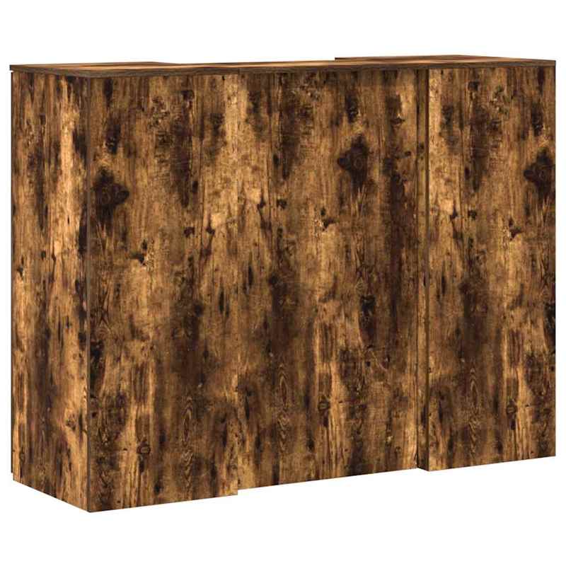 Balie – Receptiebalie – Welkomstbalie – Ontvangstbalie – Balietafel – Gebrande Eikenhout Bruin – 135x50x103,5 cm – Duurzaam Houtmateriaal