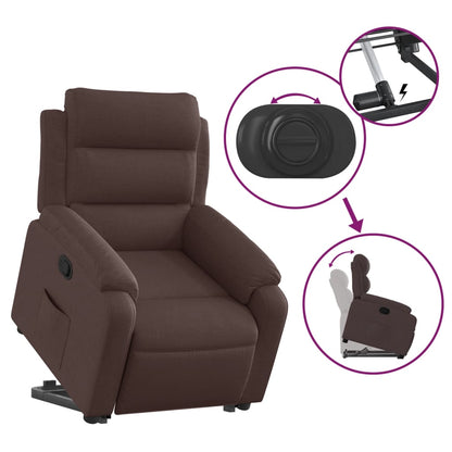 Staandmassagestoel – Staande Massagestoel – Verstelbare Relaxstoel – Massagestoel – Staande Stoel – Liftfunctie Voor Gemakkelijk Opstaan – Comfortabele Bekleding Donkerbruin