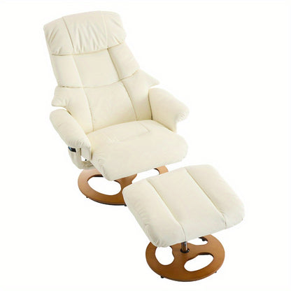 Draaifauteuil – Relaxfauteuil – Lounge Chair – Schommelstoel – Fauteuil Beige – 360° Draaibaar – Onderhoudsvriendelijke Stof