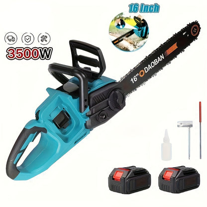 Kettingzaag – Snoeizaag – Takkenzaag – Boomzaag – Handzaag – Accu – Automatische Kettingsmering – 16 Inch Zaagblad – Antislip Handgreep