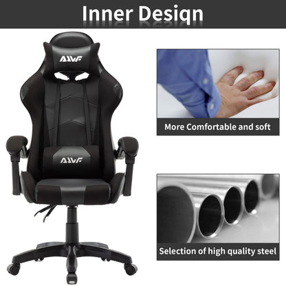 Gamingstoel – Gamestoel – Game Stoel – Gaming Chair – Bureaustoel – Ergonomisch Ontwerp – Verstelbare Rugleuning Kunstleer