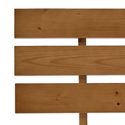 Houten Bed 120x200 – Massief Bedframe – Ledikant – Boxspring – Eenpersoonsbed – Massief Dennenhout – Honingbruine Kleur – Eenvoudige Montage