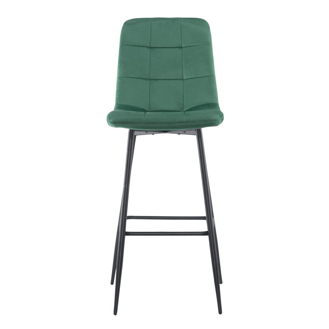Velvet Fauteuils – Fluwelen Stoelen – Lounge Stoelen – Zacht Zitmeubilair – Gezellige Fauteuils – Set Van 2 – Groen – Houten Frame – Rugleuning Met Voetensteun
