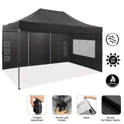 Pop-up Partytent – Opvouwbare Tent – Eventtent – Buitentent – Canopy Tent Wit – 3,05x4,57 Meter – 4 Afneembare Zijwanden – Lichtgewicht Aluminium Frame