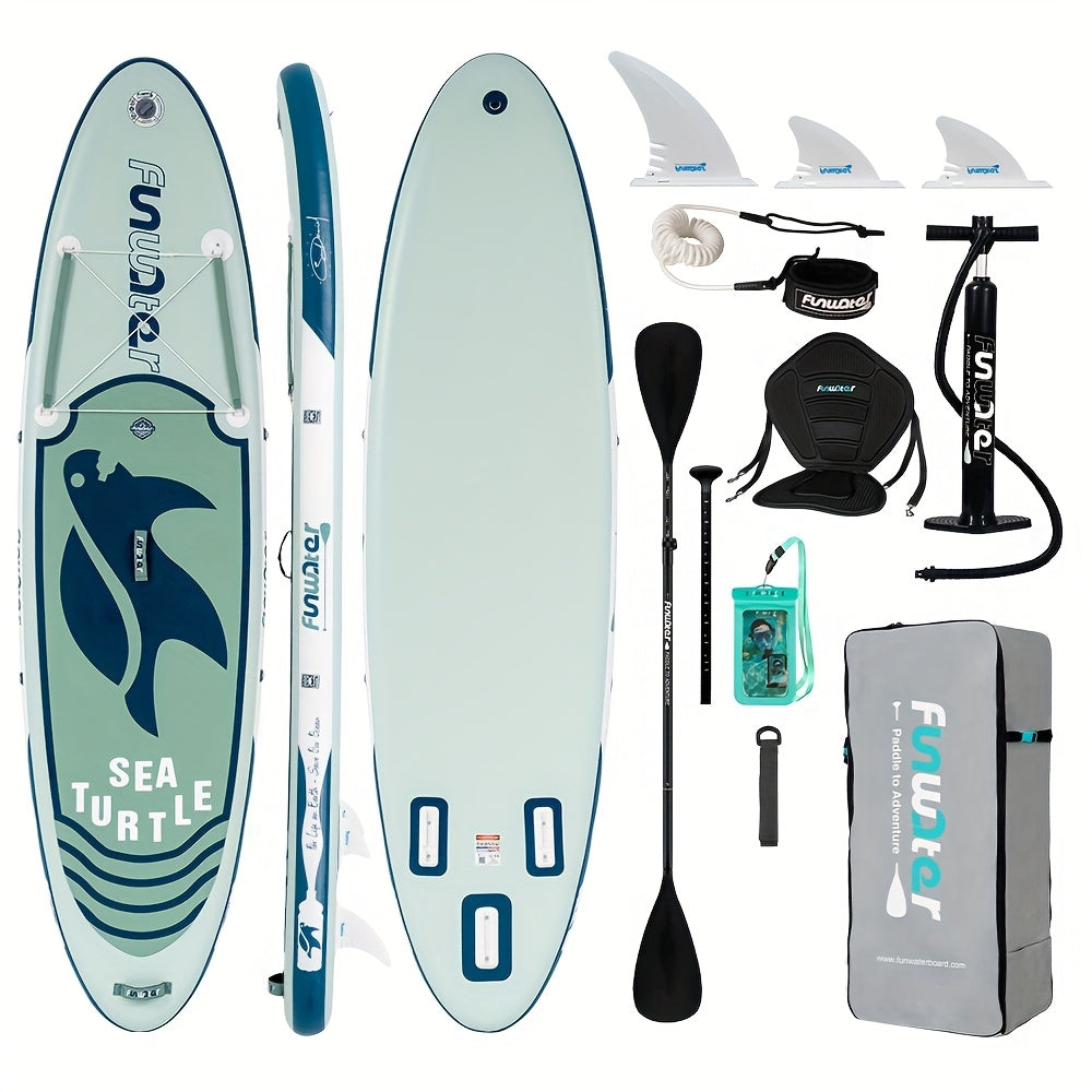 Paddleboard – SUP Board – Opblaasbaar Board – Stand Up Paddle – SUP Watersport – Lichtgewicht – Duurzaam PVC – Blue Pig Light Wave