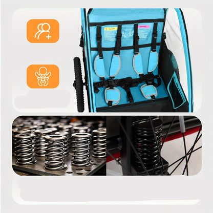 Kinderfietskar – Fietstrailer – Joggingwagen – Kinderwagen – Boodschappenkar – 2-in-1 Fiets- en Joggerfunctie – 5-Punts Veiligheidsgordel – Max 40 kg – Zwart - QUORE