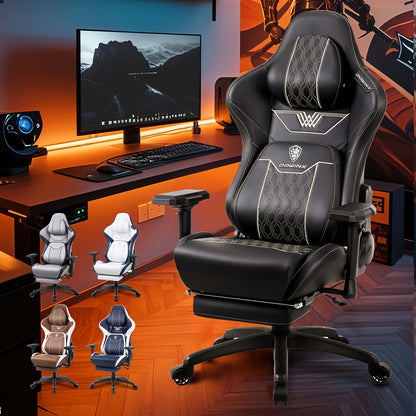 Gamingstoel – Gamestoel – Gaming Chair – Game Stoel – Bureaustoel – 4D Verstelbare Armleuningen – Ergonomische Hoge Rugleuning – Max Belastbaarheid 159 kg – Kunstleer – Draaibaar