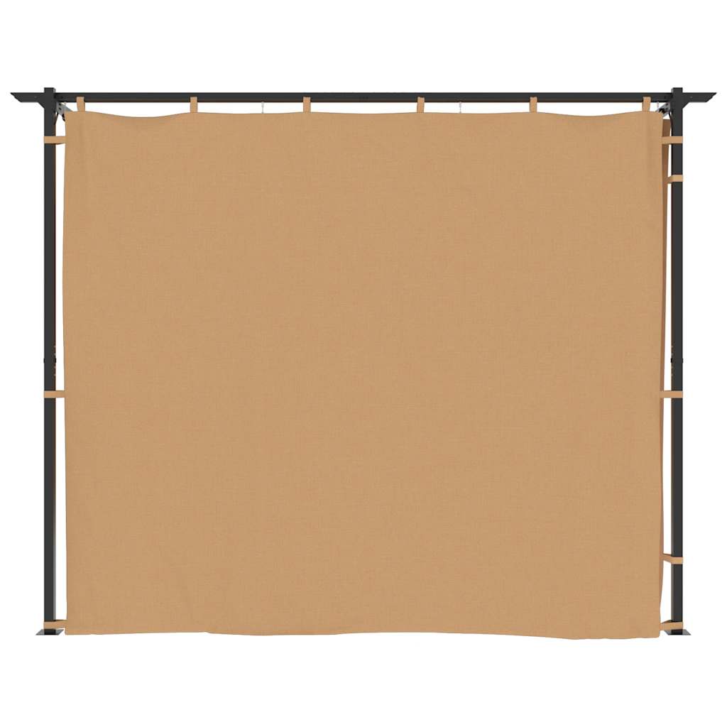 Partytent – Tuinoverkapping – Paviljoen – Tuinkamer – Tent – Taupe 3 x 3 Meter – Stevig Gecoat Stalen Frame – Water- en UV-bestendig Polyester Dak