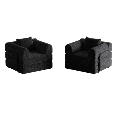 2-Zits Slaapbank – Slaapbank Met Chaise Lounge – Bedbank – Divan – Slaapbank Compact – Chenille Bekleding – Duurzaam Stevig Frame