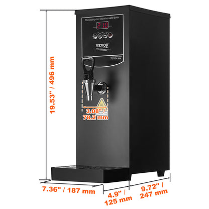 Waterkoker – Warmwaterdispenser – Heetwater Boiler – Elektrische Waterkoker – Drankenverwarmer – 10 Liter Inhoud – 2500W Vermogen