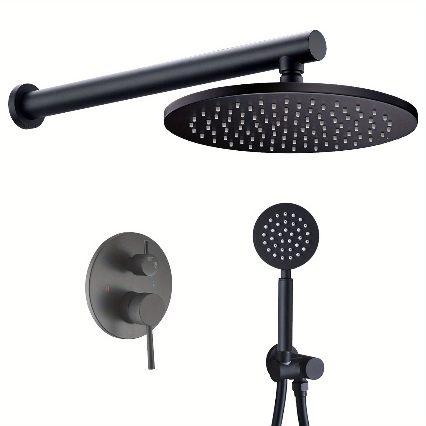 Thermostatic shower mixer Shower set Shower system Rain shower head Handheld shower head Concealed installation, Bathroom Upgrade, Minimalist Style, Wallmounted Shower, Shower Mixer Valve, Homeowners, Contractors