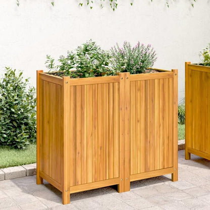 Plantenbak – Bloempot – Plantenpot – Plantenzuil – Tuinbak – Solide Acaciahout – Afmeting 84x42x75 cm