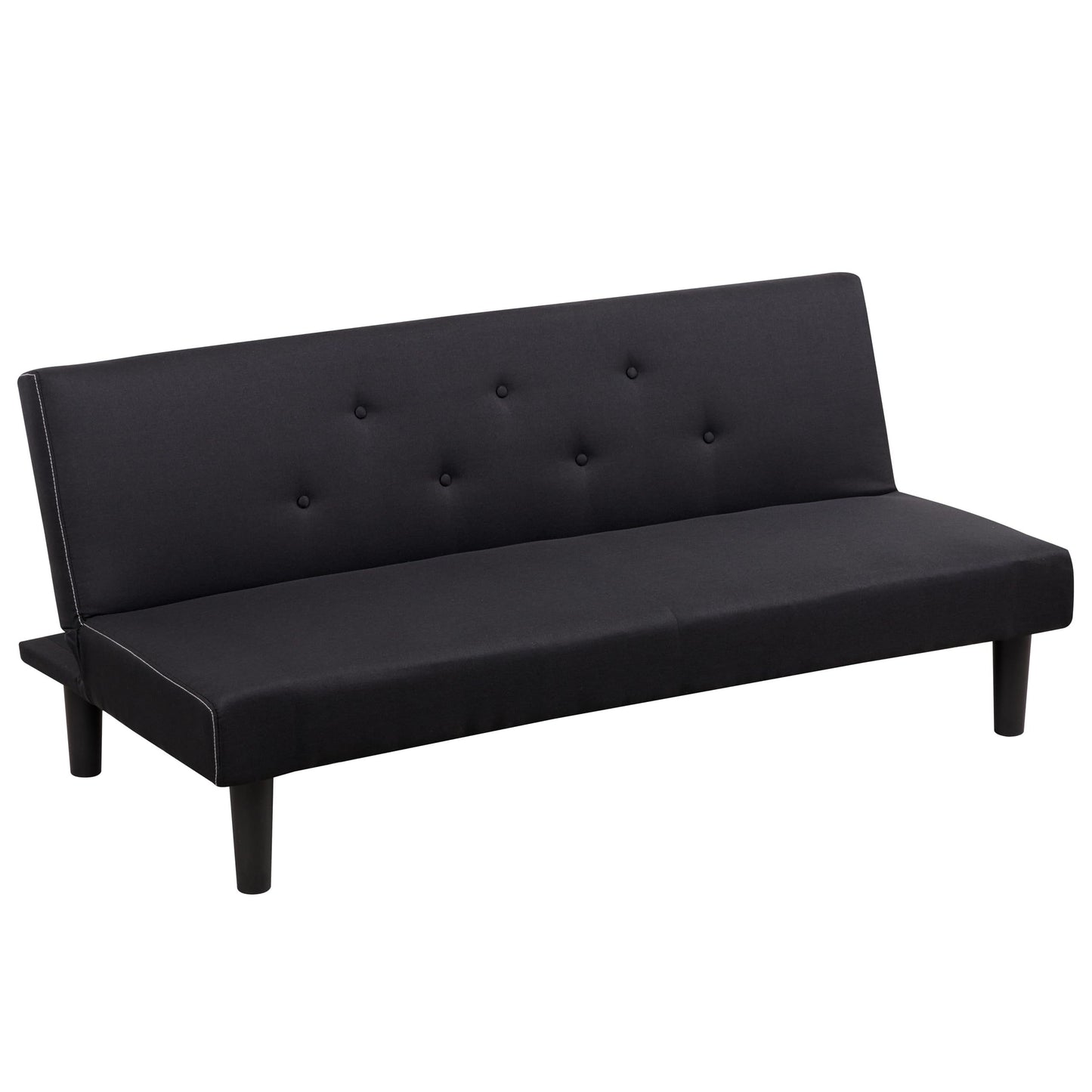 Bankbed – Slaapbank – Bedbank – Sofa – Logeerbed – 3-Zits Stoffen Bekleding – Houten Frame 200 kg Draagvermogen – Inklapbare Rugleuning 93 cm Breedte