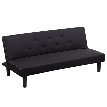 Bankbed – Slaapbank – Bedbank – Sofa – Logeerbed – 3-Zits Stoffen Bekleding – Houten Frame 200 kg Draagvermogen – Inklapbare Rugleuning 93 cm Breedte