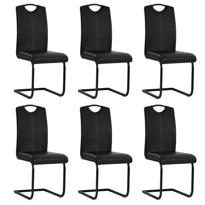 Eetkamerstoelen – Stoelen – Dinerstoelen – Keukenstoelen – Zwarte Set – Comfortabele Foamvulling – Stevig Stalen Frame