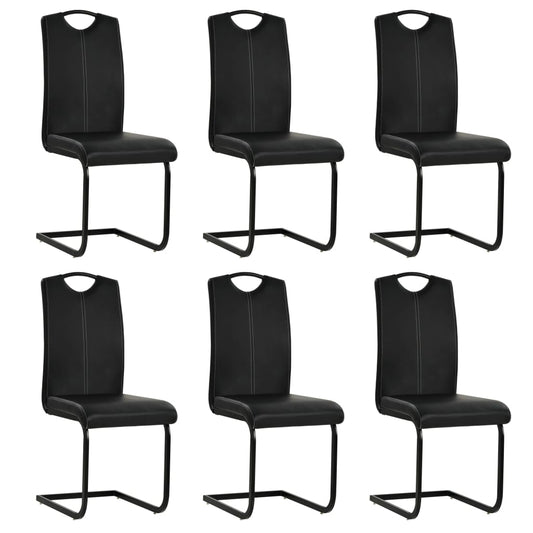 Eetkamerstoelen – Stoelen – Dinerstoelen – Keukenstoelen – Zwarte Set – Comfortabele Foamvulling – Stevig Stalen Frame