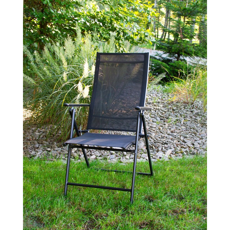 Inklapbare Tuinstoelen – Tuinstoelen – Terrasstoelen – Balkonstoelen – Strandstoelen – Set Van 4 – Aluminium Frame – Verstelbare Rugleuning