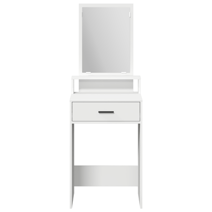 Dames Kaptafel – Make-up Tafel – Schminktafel – Dressing Table – Vanity Desk – Massief Hout – Ruime Opbergladen – Wit